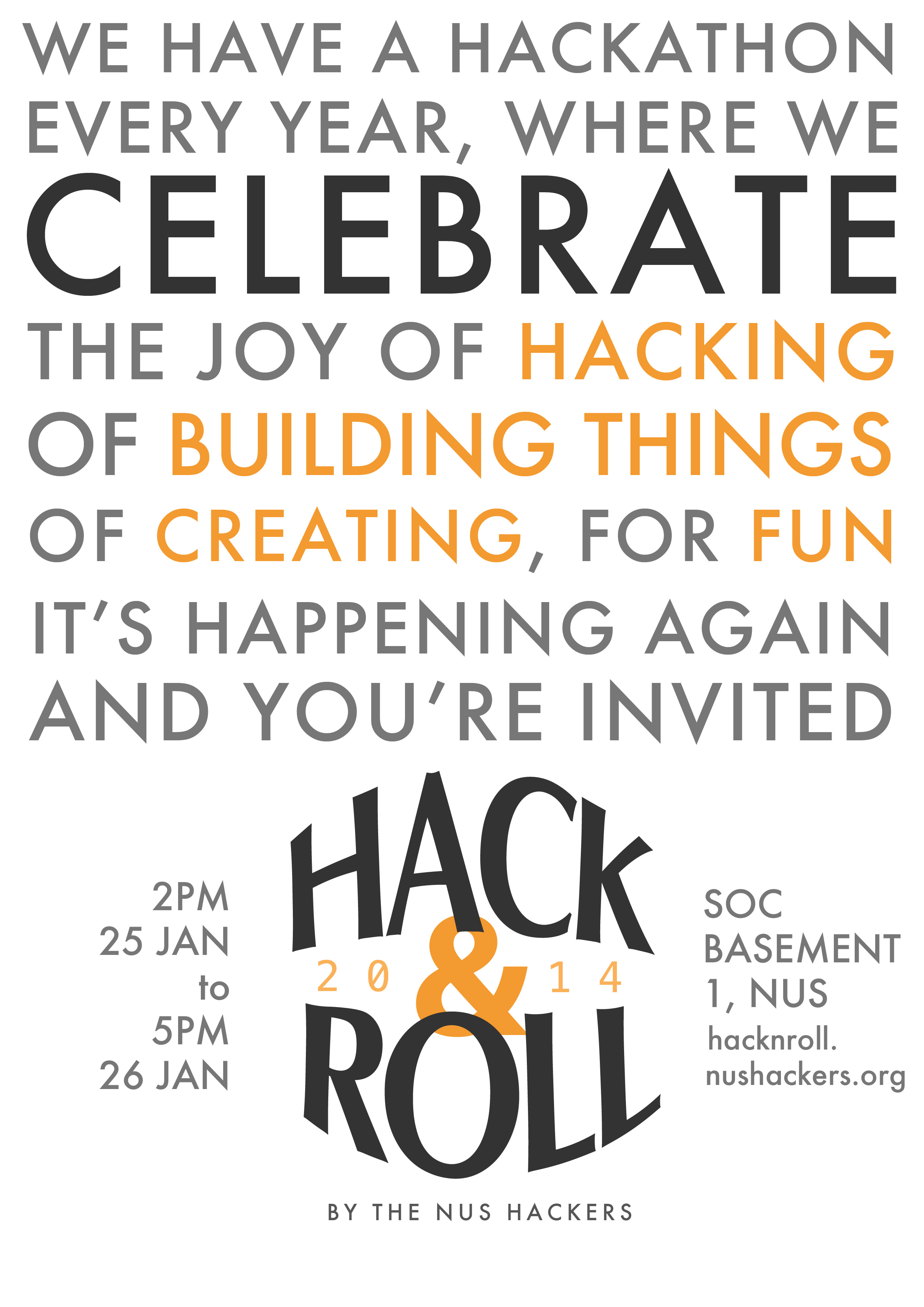 Hack&Roll 2014 Pre-Poster